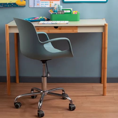 Silla de escritorio con brazos Casaideas color turquesa