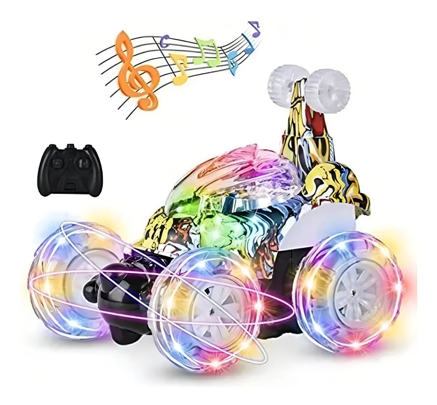 Auto rc crazy car rgb luces sonido yt-365 verde lima