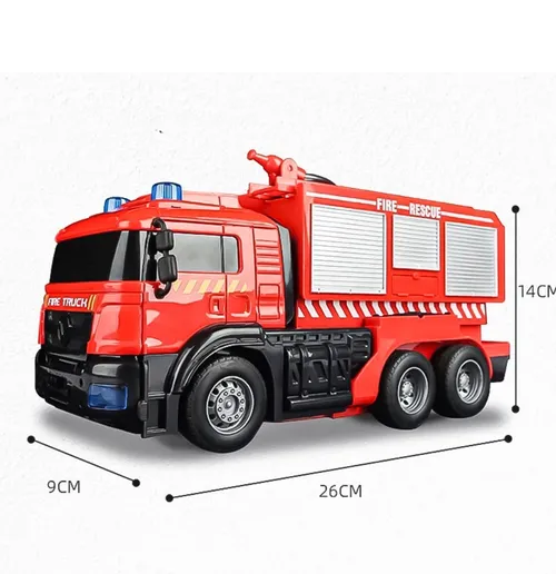 Auto rc transformer bombero agua 828-5 rojo