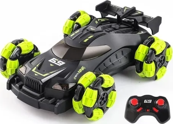 Auto rc sensor gesto spray color verde
