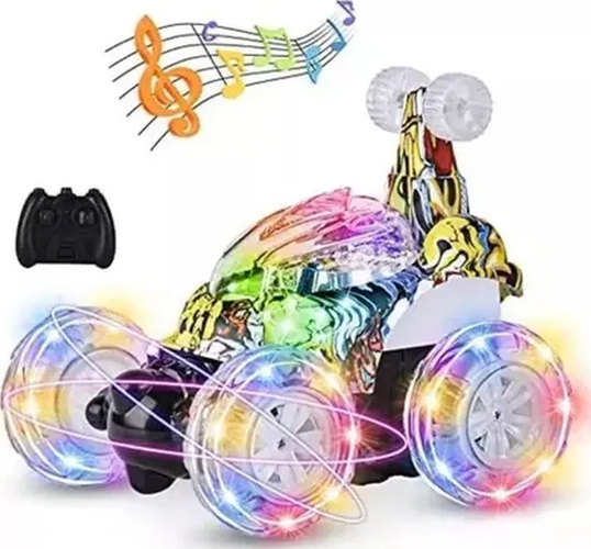 Auto loco rc 360° luces sonido usb
