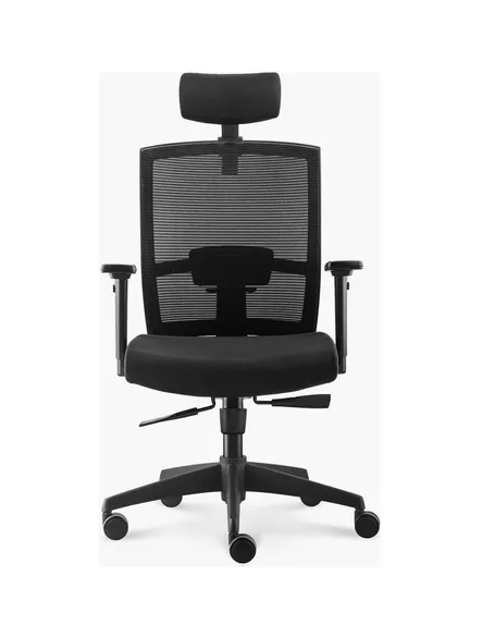 Silla de oficina Taylor Syncro con cabecero color negro