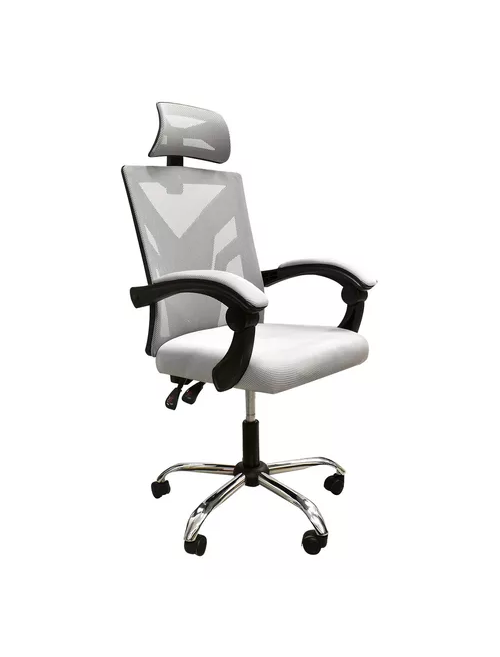 Silla ejecutiva de escritorio ergonómica Lumax Clyde color gris
