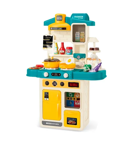 Cocina interactiva moderna para niñas y niños con sonido y luces azul