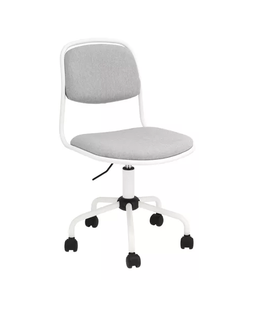 Silla de escritorio con tapizado de tela melange Casaideas color gris