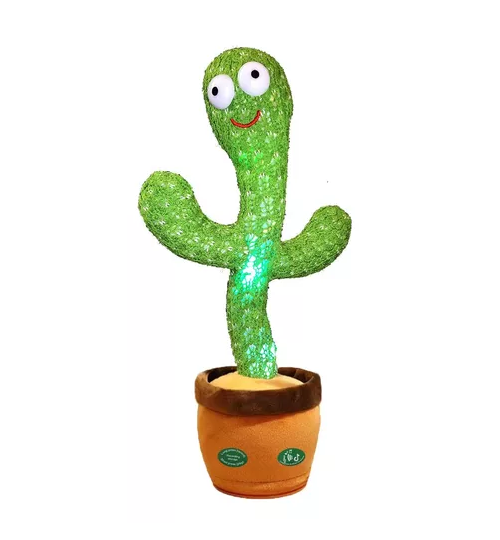Cactus bailarín juguete de felpa imita voz y es musical