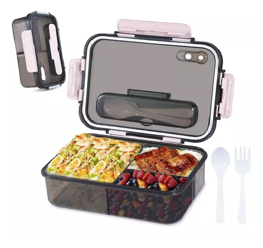 Fiambrera portátil térmica, lunch box de gran capacidad 1500 ml