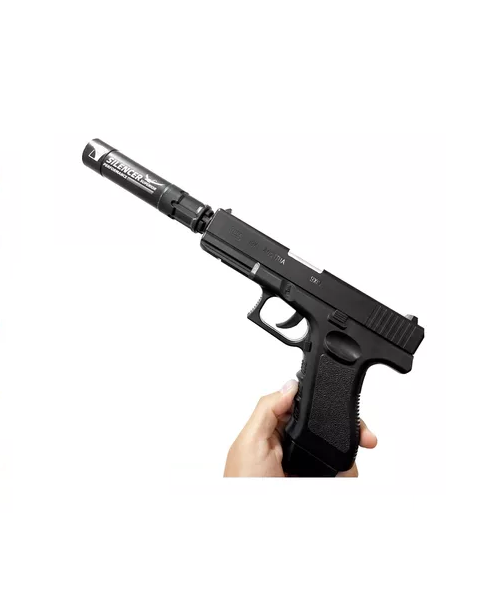 Glock 18 juguete de balines blandos con silenciador top TikTok