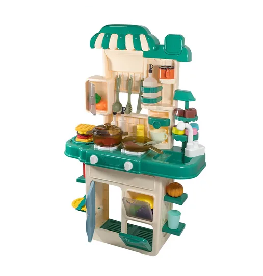 Cocina interactiva moderna para niñas y niños con sonido y luces verde