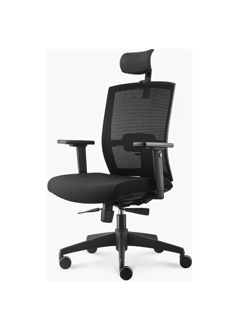 Silla de oficina Taylor Syncro con cabecero color negro