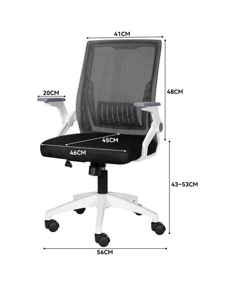Silla ergonómica de oficina Carla giratoria con asiento de memoria negra