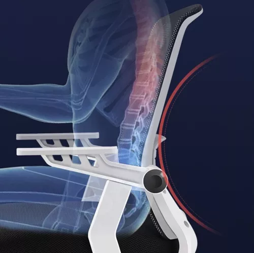 Silla de escritorio Crusec ergonómica con tapizado de mesh negra