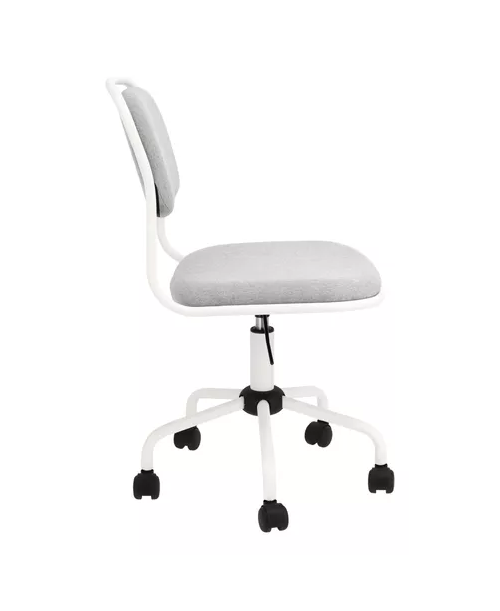 Silla de escritorio con tapizado de tela melange Casaideas color gris