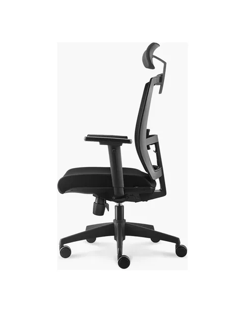 Silla de oficina Taylor Syncro con cabecero color negro