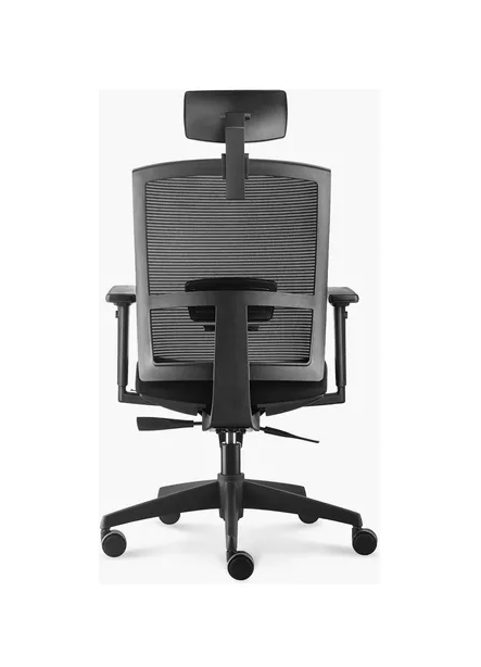 Silla de oficina Taylor Syncro con cabecero color negro