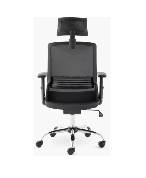 Silla de escritorio Cuba alta con brazo regulable y cabecero negro