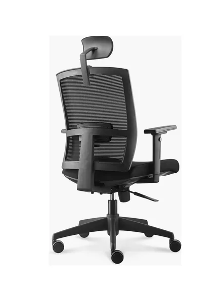 Silla de oficina Taylor Syncro con cabecero color negro