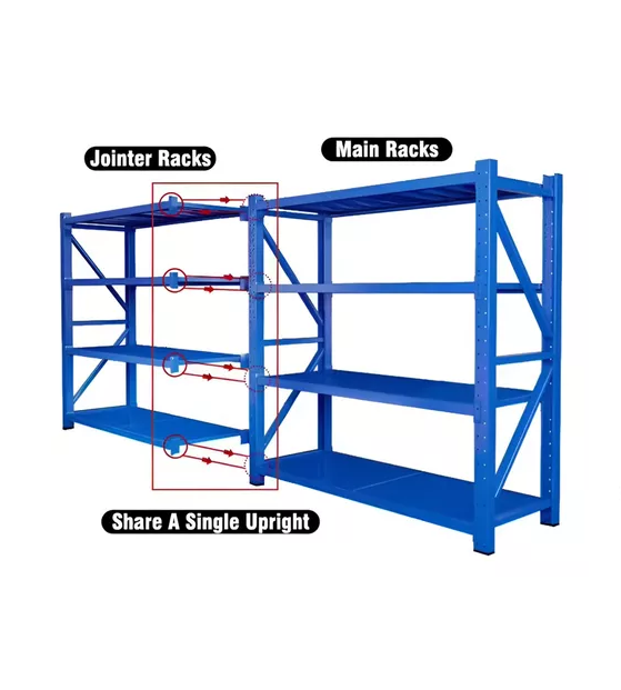 Estante Rack Metálico 400kg 150x50x200cm Azul