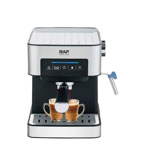 Máquina de café espresso con espumador de leche R.136, color plateado