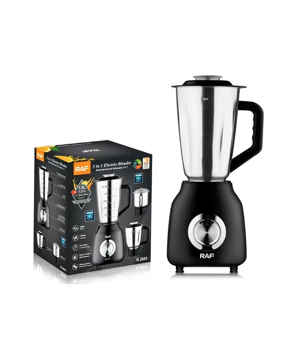 Licuadora jugera taza 3 en 1 acero inoxidable