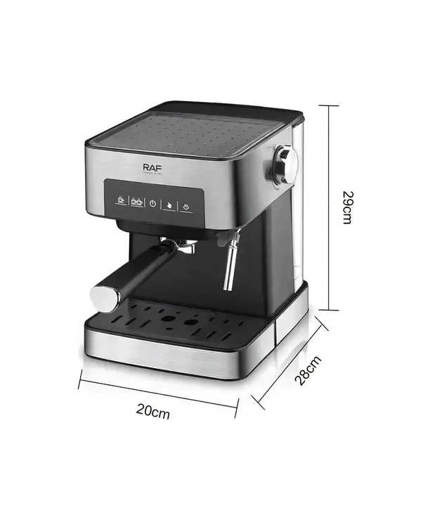 Máquina de café espresso con espumador de leche R.136, color plateado