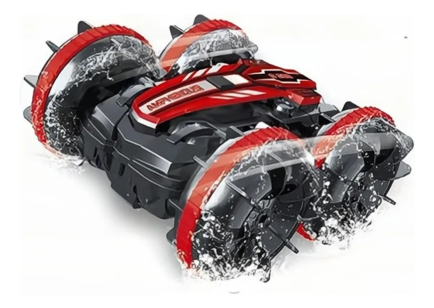 Carro rc anfibio stunt 360 Lijiasu cv-b500 rojo