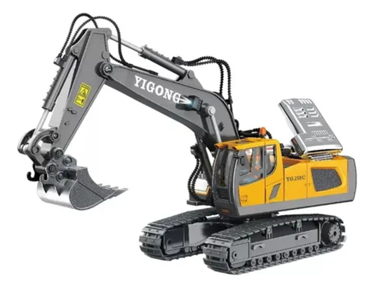 Excavadora minera rc color amarillo
