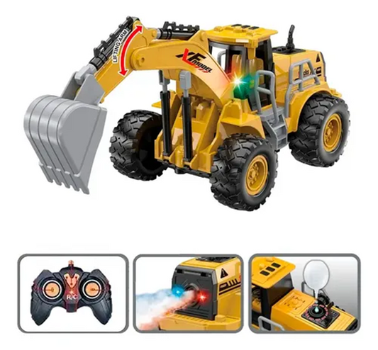 Excavadora Aspor rc brazo eléctrico color amarillo