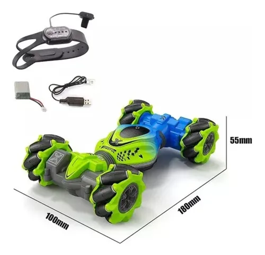 Auto rc stunt 4x4 pro color verde