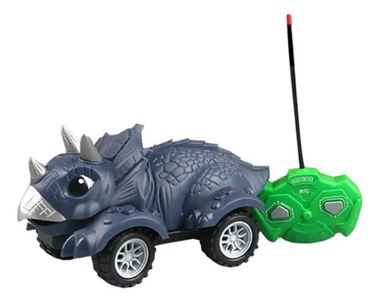 Coche dinosaurio rc juguete azul marino