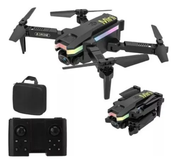 Mini dron ls-xt8 cámara 4k led wifi fpv