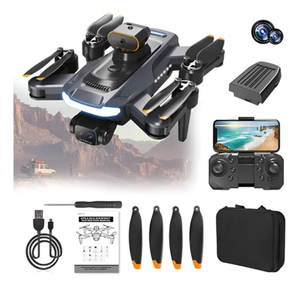 Drone 8k cámara dual 2 baterías giro 360