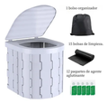 Carpa caseta baño vestidor portátil + inodoro azul