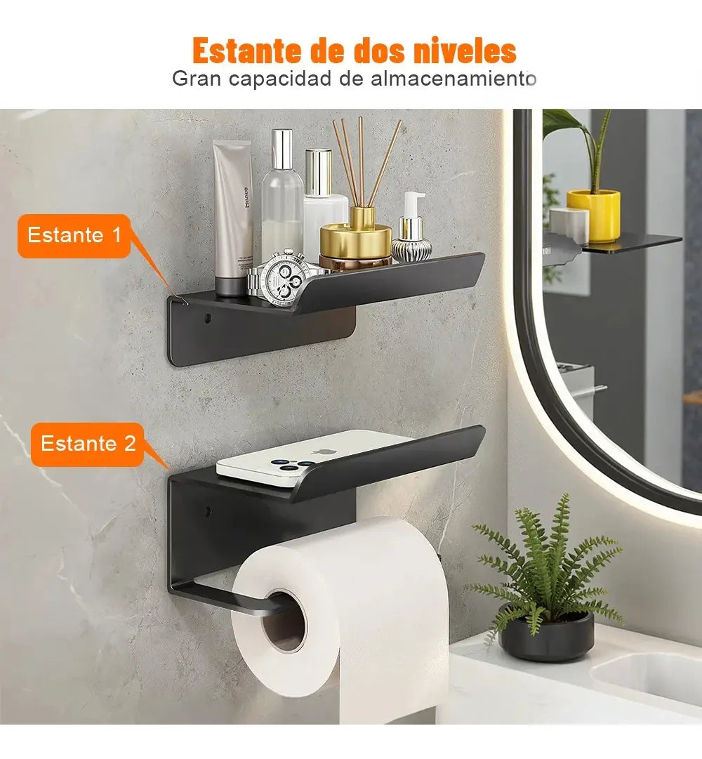 Porta Confort Papel Higiénico Con Soporte De Celular