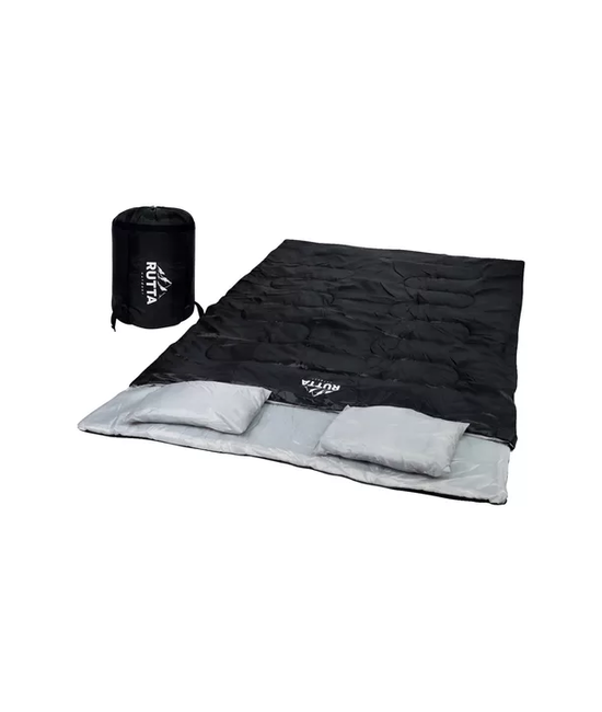 Saco de dormir 2 personas 300 grs negro 1617150