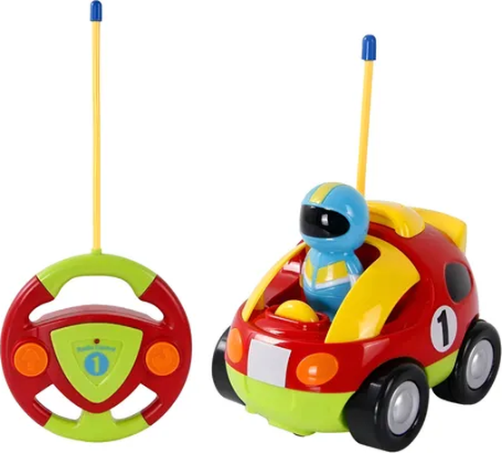 Auto rc cartoon luces sonidos fácil uso