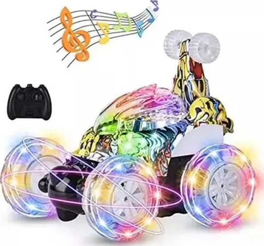 Auto loco rc 360° luces sonido usb