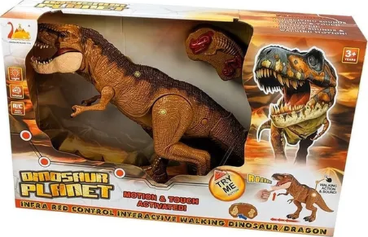 Dinosaurio rc grande sensores táctiles