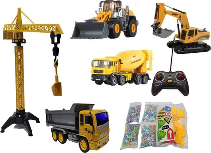 Set vehículos construcción rc escala