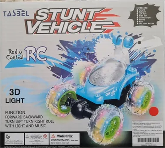 Auto loco rc 360° luces 3d recargable