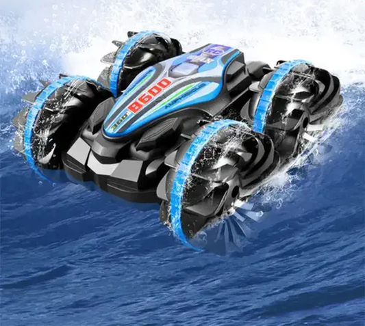 Auto rc anfibio todoterreno azul