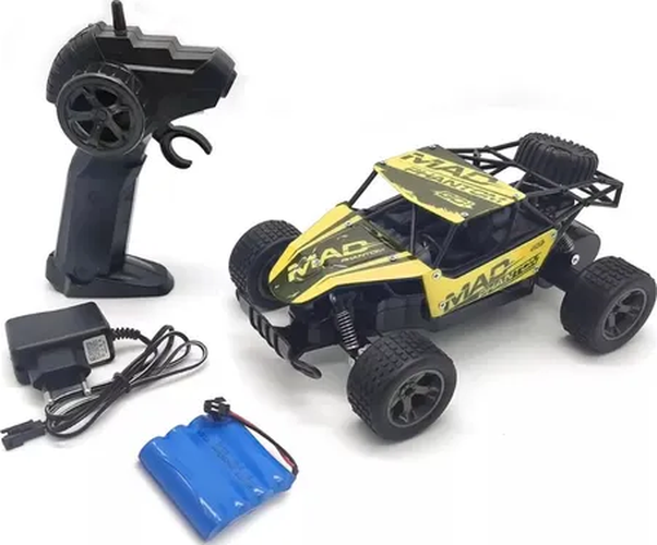 Auto rc 1:18 color amarillo Otuti