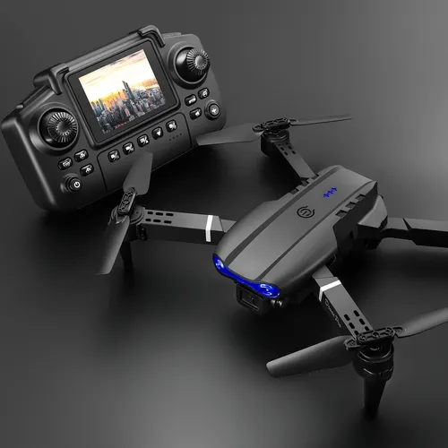 Mini drone cámara 4k hd niños color azul